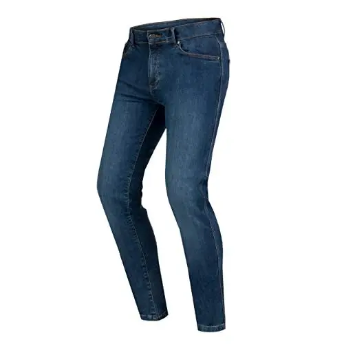 Produktbild: OZONE MOTO Striker Motorradjeans Herren | Aramidfaser Futter | Flying Bats Knieprotektoren Stufe 2 | Taschen für Hüft und Steißbein Protektoren | Regular Fit