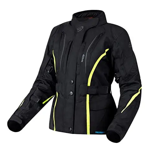 Produktbild: Ozone Sahara Lady Textile Motorradjacke für Frauen Ellbogen und Schultern Protektoren Reissa Membrane 10 Belüftungskanäle Reflektierende Elemente Taschen
