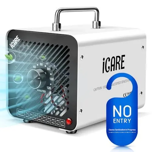 Produktbild: Ozongenerator 30000mg/h Ozongerät, Ozonisator Industrieller O3 Ozon Luftreiniger mit 120 Min Timer für 300㎡ Geruchskiller Geruchsneutralisierer für Auto, Rauch, Haustiergerüche, Küchengerüche Weiß