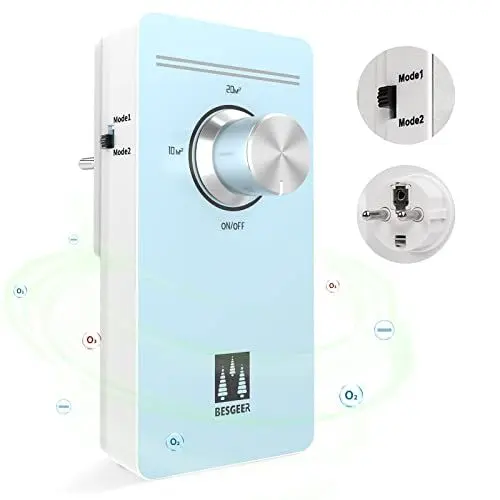 Produktbild: Ozongenerator Luftreiniger, Sterilisator Geruchskiller, Air Purifier, Air Ozonizer Generator für Zimmer, Badezimmer, Haustiere, Formaldehyd und Geruch, Hohe Effizienz - Blau