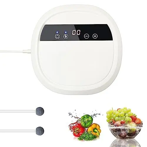 Produktbild: Ozongenerator für Wasser und Luft, Ozonizer Negativ-Ionen Luftreiniger, Haushalt Ozonreiniger Reinigen Sie Obst Gemüse und Fleisch, Geruch entfernen, für Haus und Auto mit 12V Autoadapter