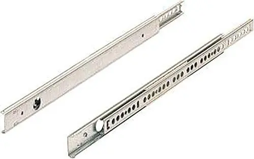 Produktbild: Paar Ki -Ball -Lautsprecher 1730 Hettich - Hain 17 mm - L.350 mm - Zinkstahl - für Schublade 220 bis 355 mm - 71835