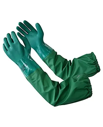 Produktbild: PACIFIC 66cm Wiederverwendbare Lange Teichhandschuhe, Abflussreinigungshandschuhe mit Vollem Arm, Heavy-Duty, Maschinen, Industrie, L
