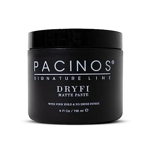 Produktbild: Pacinos dryfi 118ml – Matte Haarpaste Herren – kein Glanz & flexibler Halt – für Haarstyling mit natürlichem Finish & Textur – Pomade wasserbasiert - hair wax matte - haarwachs Männer
