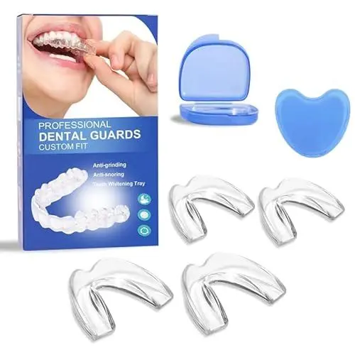 Produktbild: Pack of 4 Teeth Splint Grinding Splint for Night,Schnarchschiene Verbessert die Schlafqualität, Anpassungsfähige Zahnschiene Knirschen, Knirscherschiene für Nacht Gebissschutz Gegen