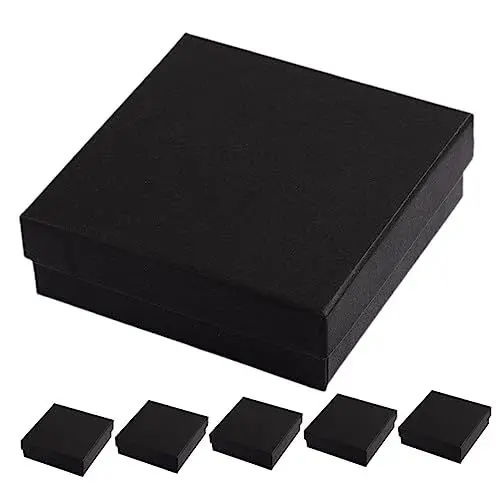 Produktbild: PACKOVE 2 Sets Halskettenbox Schmuckschatullen Für Ohrringe Modische Aufbewahrungsbox Für Halsketten Mit Schwammfutter Für 6 Stück * 2