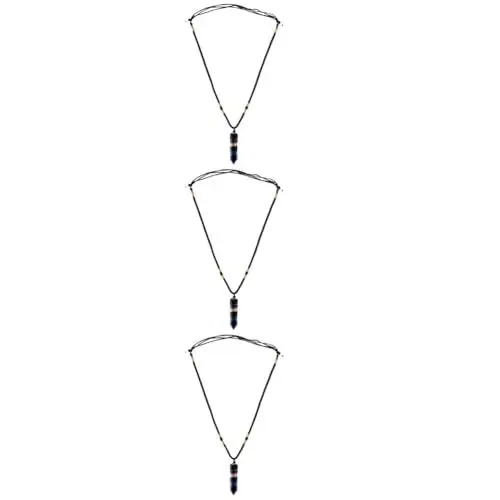 Produktbild: PACKOVE 1Stk Bunte Fluorit kristall sechs prismatische Halskette Kristall Halskette Steinanhänger Halskette Herrenhalsketten Halskette für Männer Kristallhalskette für Frauen natürlich