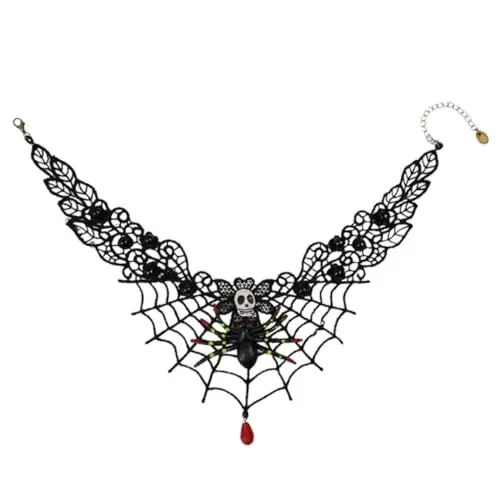 Produktbild: PACKOVE 1Stk Halloween-Schädel-Halskette trendiger Schmuck halloween halloween assecoires eine Halskette Halsketten übertriebene Schlüsselbeinkette für Halloween Skelett