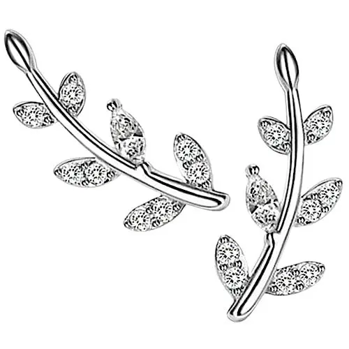 Produktbild: PACKOVE Blatt-ohrringe Modische Crawler-ohrringe für Frauen Stilvolle Ohrstecker für Die Hochzeit