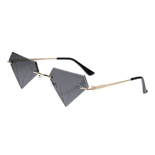 Produktbild: PACKOVE 1paar Frameless Sonnenbrille Für Kreative Farbenfrohe Party-sonnenbrille Mit Unregelmäßigen Gläsern Für Festivals Und Komfortable Nasenpads