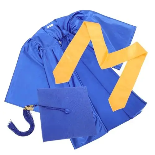 Produktbild: PACKOVE 1 Satz Abschlussanzug Abschlusskappen Und -roben Abschlussschärpe Mütze Und Talar 2024 Schuluniformen Für Jungen Abschlussfoto Kleinkind Polyester Kleid