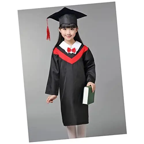 Produktbild: PACKOVE 1 Satz Abschlussmütze und Kleid für den Vorschulabschluss Outfit für Mädchen formelle Kleidung Abschluss Bachelor Mantel Schuluniformen Cosplay Hut Kind