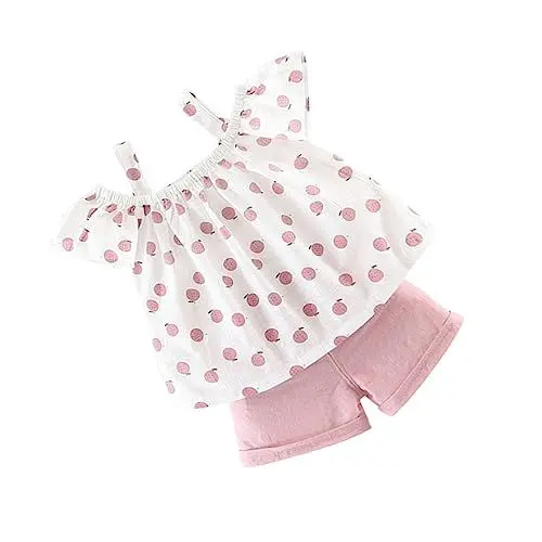 Produktbild: PACKOVE 1 Satz Ärmelloses Kinderoberteil Volantweste Baby Kostüm Babyoberteile Und Shorts Kinderkleidung Eingestellt Babyoberteil Und Shorts Laufweste Kleine Einstellen Mädchen