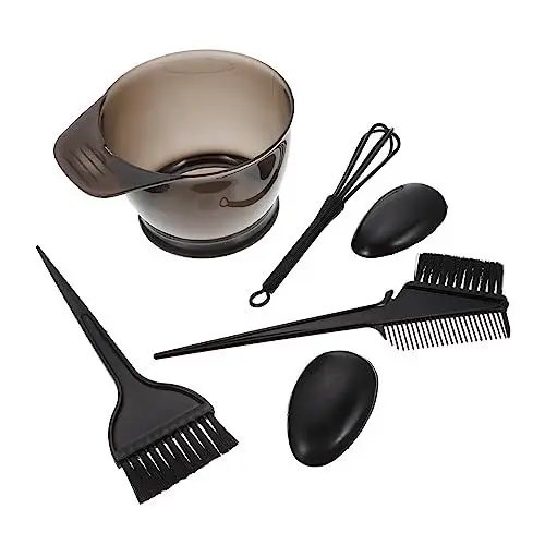 Produktbild: PACKOVE 1 Satz Haarfärbemittel Tönung Haarprodukt Haarpflegeprodukte Haare Malvorlagen Färberei Bausatz Haarpflegeset Friseur Werkzeug Haarfärbe-set Sterben Plastik Black
