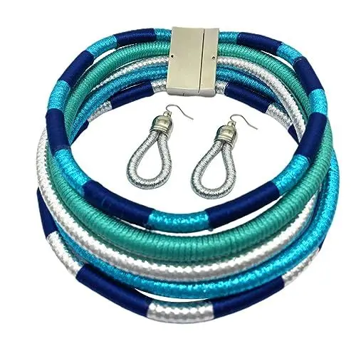 Produktbild: PACKOVE 1 Satz Ohrringe Im Afrikanischen Stil Halsketten Für Frauen Gold Chokerhalsketten Für Frauen Afrikanische Halskette Für Männer Mann Weihnachten Schlüsselbeinkette