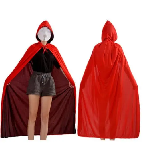 Produktbild: PACKOVE 1 Umhang-kürbis-Tasche Mit Kapuze Teufels Umhang Vampir-Cosplay-kostüm Doppelmantel Halloween-umhang Halloween-kostüme Für Die Party Vampirkostüm Für Erwachsene Outfit Black Stoff