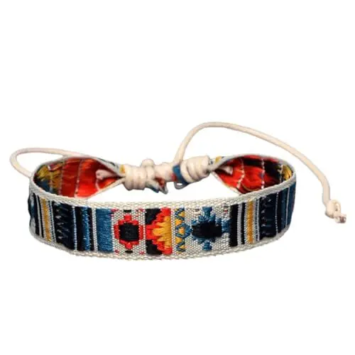 Produktbild: PACKOVE 1stück Buntes Besticktes Ethno-armband Freizeitarmband Für Zuhause Und Outdoor-aktivitäten Als Für Und Familie