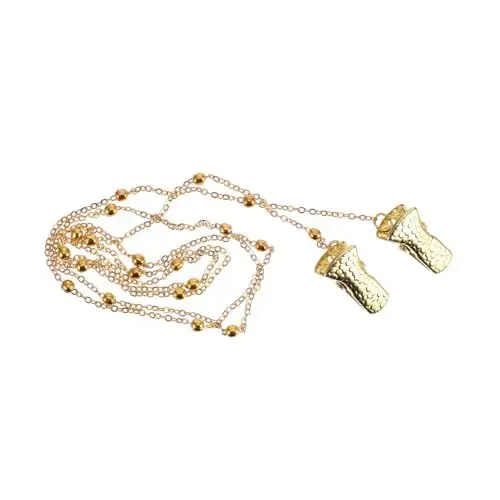 Produktbild: PACKOVE 1stk Maskenkette Hutkordel Verstellbarer Ohrriemen Verstellbare Halskette Schutzbrillenhalter Statement Kette Brillenkettenhalter Mundclip Zubehör Metall Die Kette