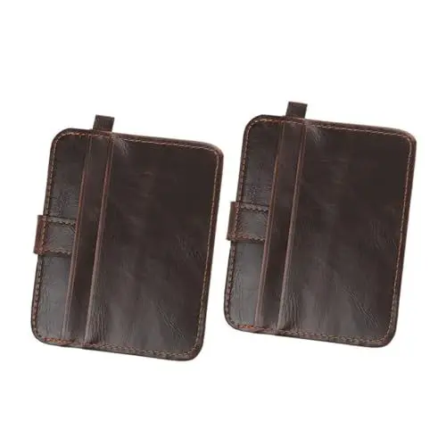 Produktbild: PACKOVE 2St Herren-Geldbörse Kreditkartenhalter Geldbörse mit Kartenfächern Herren Brieftasche kartenmappe Kartenetuis für Herren Brieftasche für Visitenkartenhalter Polyester Coffee