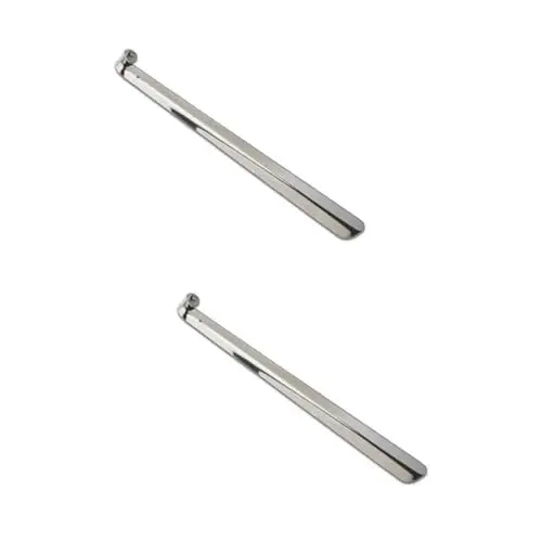 Produktbild: PACKOVE 2stücke Langer Schuhlöffel Aus Edelstahl Robuster Metallschuhlöffel Für Bequemes Anziehen Für Senioren Und Menschen Mit Mobilitätseinschränkungen Hochwertiges Design Leicht