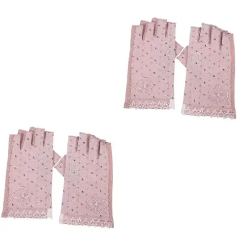 Produktbild: PACKOVE 2 Paar Sonnenhandschuhe Damen Halbfingerhandschuhe Zum Fahren Fitness Und Outdoor-aktivitäten