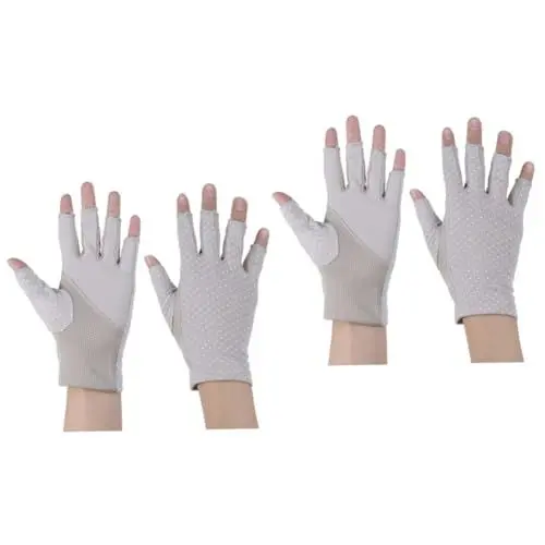 Produktbild: PACKOVE 2 Paar ultradünne Handschuhe fahrradhandschuhe Fitness Handschuhe Fingerlose Handschuhe dünn Clutches und Abendtaschen Herrenhandschuhe Angelhandschuhe halbe Handschuhe Ultra dünn