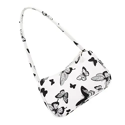 Produktbild: PACKOVE 2 Stk Achseltasche Druck Reißverschluss Mini-handtasche Umhängetasche Klare Geldbörsen Kinder-einkaufstasche Lässige Taschenmode Segeltuch Beiläufig Mädchen Damentaschen