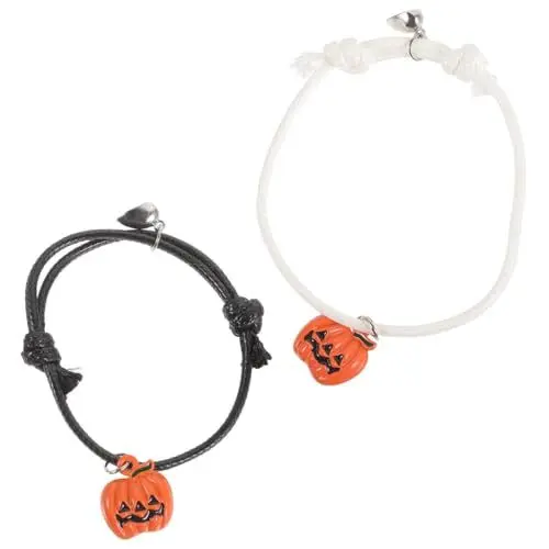 Produktbild: PACKOVE 2 Stk Halloween Armband Kleiner Teufel Kürbis Anhänger Armband 2Stk halloween dekoration halloween-dekoration Freundschaftsarmbänder Halloween-Armband Armband für Mädchen Metall