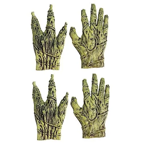 Produktbild: PACKOVE 2 STK Vinyl-Handschuhe Halloween-geisterhandschuhe Halloween-Cosplay-Handschuhe Alien-Handschuhe Vampirmörder-affenhände Killer-Zombie-kostüm Latexkralle Tragen Clown Zubehör