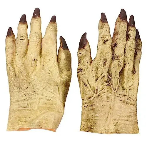 Produktbild: PACKOVE 2 Stück Vinyl-Handschuhe Abschlussball-Zubehör Cosplay-Handschuhe Hexen-Zubehör Halloween-Handschuhe Zombie-Hände Kostüm Cosplay Dress Up Kniffliger Zombie-Handschuh