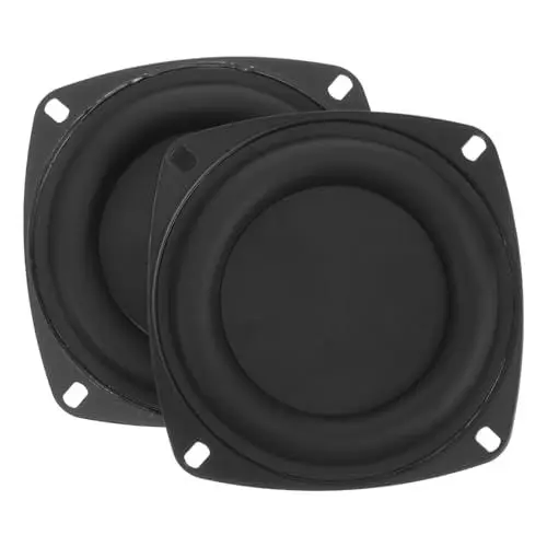 Produktbild: PACKOVE 2st Basslautsprecher Lautsprecherteil Lautsprecherstrahler Membranersatz Für Lautsprecher Lautsprecher-vibrationsplatte Auto-lautsprecherplatten Autozubehör Eisen Quadrat Audio