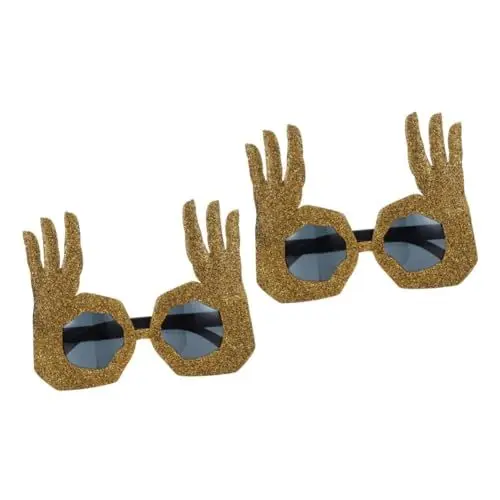 Produktbild: PACKOVE 2st Brillen Neuheit Party Emailliertes Geschirr Aus Keramik Über Brille Sonnenbrille Hawaiianisches Dekor Osterbrille Lustige Brillen Geste Brille Urlaubsartikel Fein