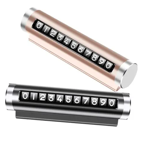 Produktbild: PACKOVE Autozubehör Temporäre Parkkarte Telefonnummer Schild Auto Ornament Metall Design