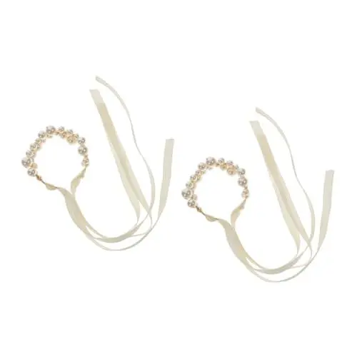 Produktbild: PACKOVE 2stücke Perlenarmband Für Damen Mit Perlen Verziert Für Braut Und Brautjungfern Als Hochzeitsaccessoire Für Formelle Anlässe Und Tanzaufführungen