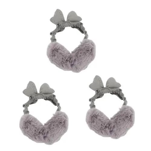 Produktbild: PACKOVE 3 Stk Warme Ohrenschützer Kinder Ohrenschützer Warmer Ohrenschützer Bow Pelzigen Warmen Ohrenschützer Pelziger Ohrenschützer Ohrschutz Fräulein Plüsch Winter