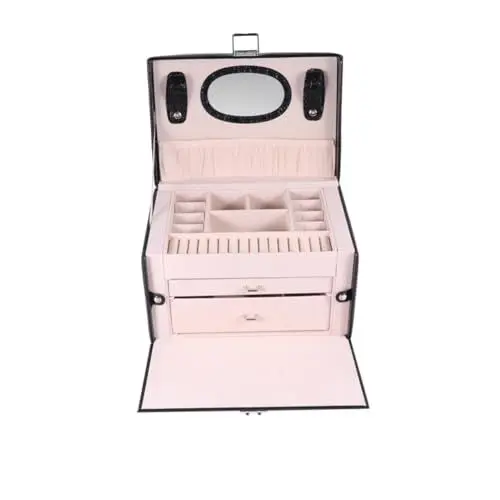Produktbild: PACKOVE 3 kreativer Schmuckkoffer schmuckkästchen Vorratsbehälter mit Schloss Ring Vitrine