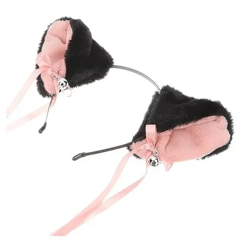 Produktbild: PACKOVE 3st Stirnband Mit Katzenohren Halloween-stirnband Pom Pom Kopfbedeckung Haartopper Make-up-haarband Kätzchen Kuscheltiere Stofftiere Karikatur Plüsch Haarschmuck