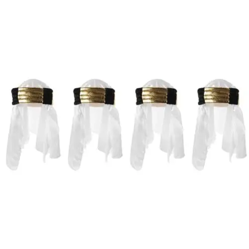 Produktbild: PACKOVE 4 Stück Arabisch Outfit Für Männer Turban-Kopfbedeckung Hüte Für Männer Herren-Bandanas Türkische Kopfbedeckung Muslimischer Hut Herrenhüte Mann Urlaubsartikel Stoff Halloween