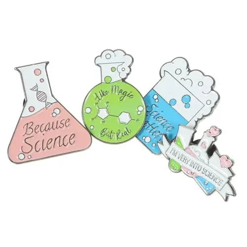 Produktbild: PACKOVE 4 Stück Chemische Brosche Chemie Pin Für Rucksack Anstecknadel Wissenschaftler Wissenschaft Broschen Damen Kleidung Brosche Labor Broschen Anzug Brosche Pin Chemisches Symbol