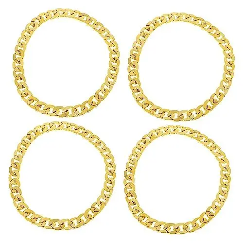 Produktbild: PACKOVE 4stücke Punk Halskette Für Goldene Kette Lange Schmuckkette Für Besondere Anlässe Geburtstagsgeschenke Valentinstag Party-accessoires