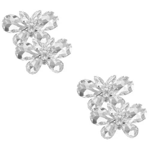 Produktbild: PACKOVE 4 Stück Schuhschnalle Aus Metall Für Hochzeitsschuhe Schuhe Strass Schuhclips Aus Strass Für Die Hochzeit Metallic-heels Für Damen Frauen Pumpt Perle Zubehör Strasssteine Fräulein