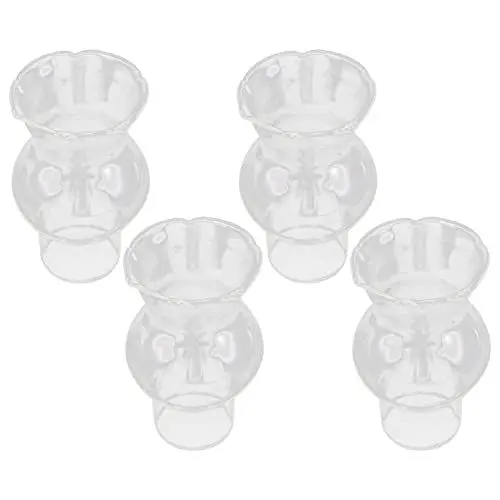 Produktbild: PACKOVE 4pcs Glas Öllampe Lampenschirm Ersatzglas Lampenglas Ersatz Kerosin Lampe Ersatzschirm Pendelleuchte Hängelampe Schirm Tischlampe Wandlampe Glaskugel Wohnzimmer Schlafzimmer Deko