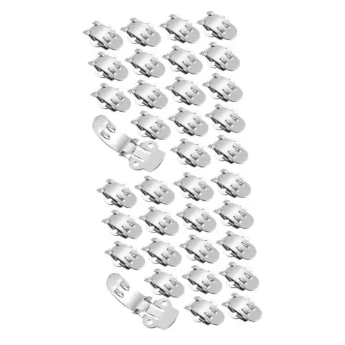 Produktbild: PACKOVE 50 Stück Edelstahl-schuhs Chnalle Schuhclips Damen Schuhschnallen Schuhclips Für Pumps Leere Schuhclips Flach Leer Damen Schuhe Absätze Strass-schuh Zubehör Rostfreier Stahl Eben