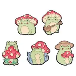 Produktbild: PACKOVE 5St Pilz Brosche Frosch Anstecker Frosch Brosche Cartoon Brosche Pin Frosch Niedliche Anstecknadel Brosche Tier Brosche Für Kleidung Hut