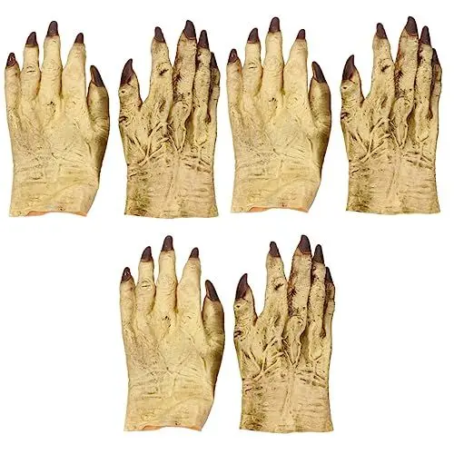 Produktbild: PACKOVE 6 STK Vinyl-Handschuhe Gruselige Handschuhe Latex-Zombie-hände Wolf Cosplay Pfoten Zombie-Monster-Handschuhe Cosplay-Zombie-versorgung Fingernagel-Handschuhe Emulsion Das Biest