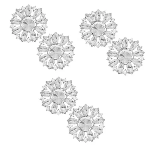 Produktbild: PACKOVE 6 Stk Schuhclip Strassdekor Strassbesatz abnehmbarer Schuh Strass-Pumps Strass-Absätze clips für schuhe schuhbroschen Schuhverzierungen Schuhzubehör Schuhdekor Legierung Weiß