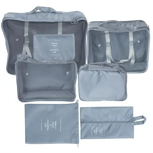 Produktbild: PACKOVE 7St Reise-Aufbewahrungstasche Koffer Reisegepäck-Organizer Versiegelung Sparer Kabel Vakuum Verpackungsorganizer für Gepäck Packwürfel für unterwegs 290t doppelseitiger Twill-Stoff