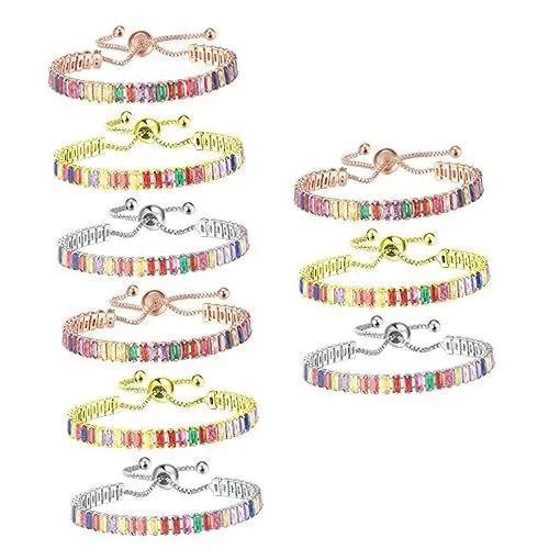 Produktbild: PACKOVE 3er-set Modisches Accessoire Verstellbare Zirkonia-armbänder Für Frauen Mit Juwelen Besetzte Armbänder Kristall-armreif 3 Stück X 3
