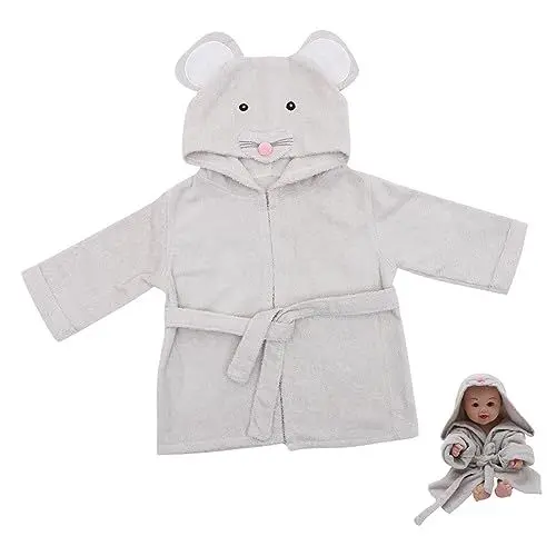 Produktbild: PACKOVE Kapuzenbademantel Baumwolle Cartoon Design Für Neugeborene Und Kleinkinder Super Saugfähig Baden Monate Unisex