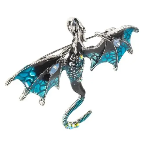 Produktbild: PACKOVE Brosche Retro-öl Tropfender Drache Drachen-brosche-ornament Anstecknadel Mit Tiermotiv Punk-anzug-krawattennadel Drachen-tier-brosche Kleidung Schmuck Männer Und Frauen Legierung